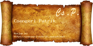 Csengeri Patrik névjegykártya